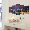 Vidaxl Canvas Pressione murale set colorato skyline di York 200 x 100 cm