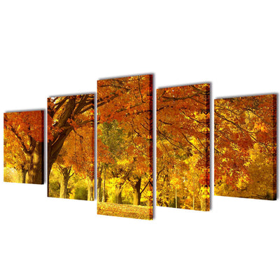 Vidaxl Wall Print Set Esdoorn 100x50 cm lienzo