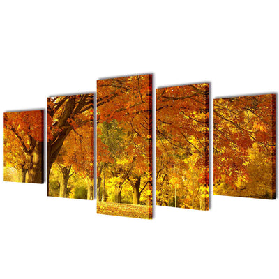 Vidaxl Canvas Presión de pared Set Esdoorn 200 x 100 cm
