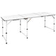 VidaXL Camping Table Foldable and adjustable in height aluminum 180 x 60 cm