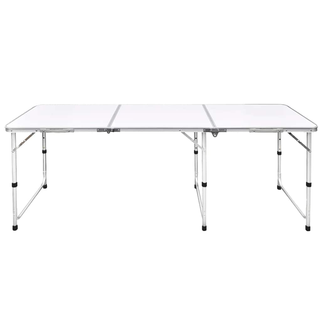 VidaXL Camping Table Foldable and adjustable in height aluminum 180 x 60 cm