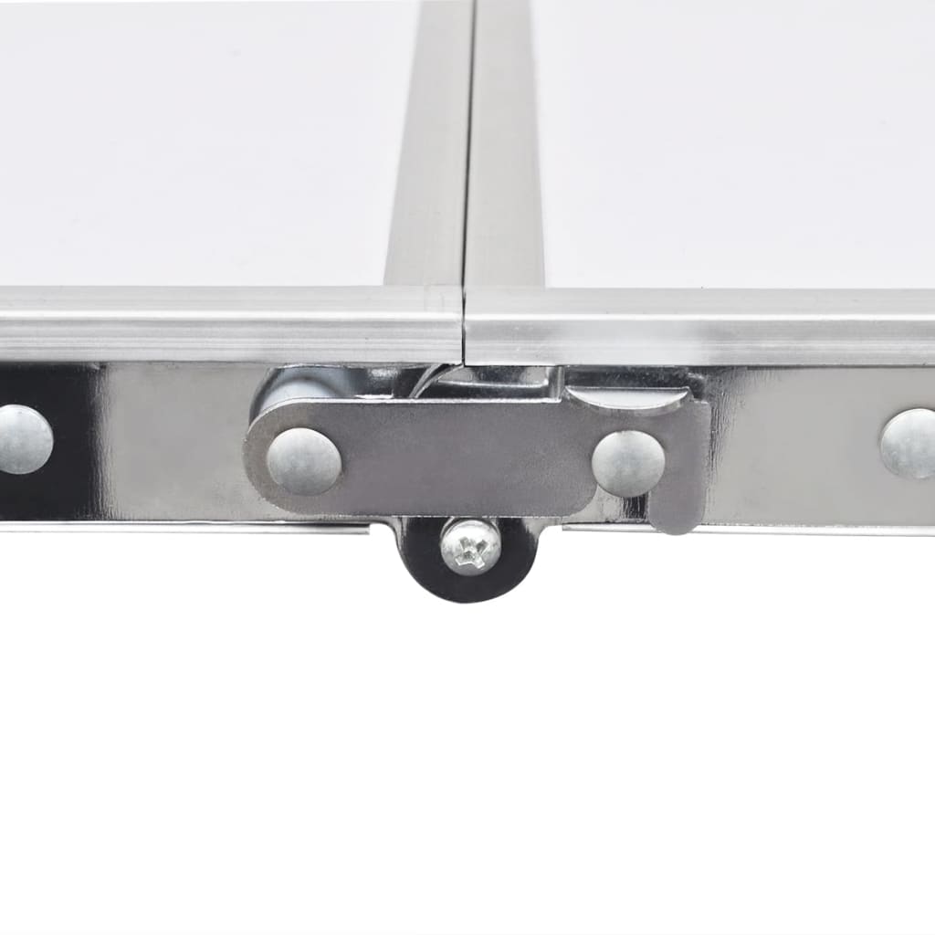Vidaxl Camping Table Colpottibile e regolabile 240x60 cm Aluminio