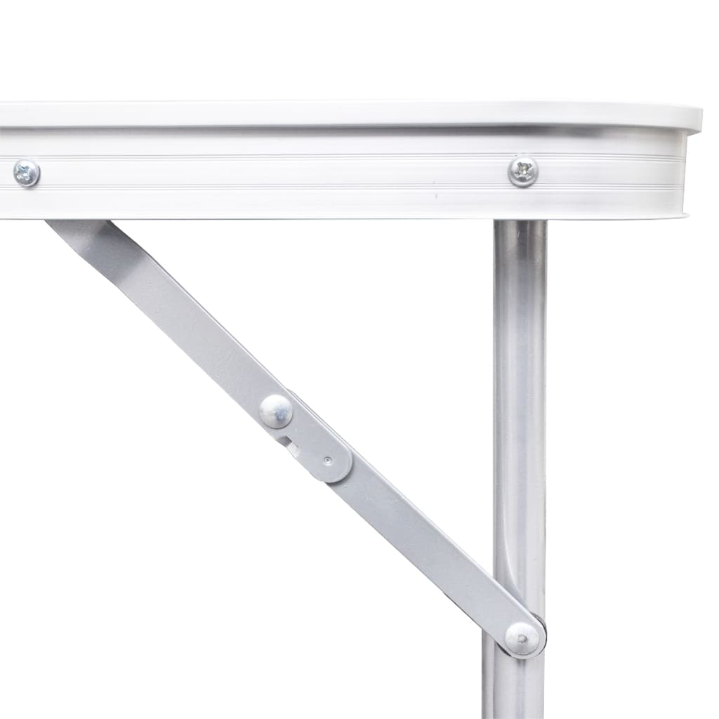 Vidaxl Camping Table Colpottibile e regolabile 240x60 cm Aluminio