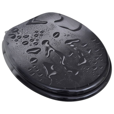 Asiento de inodoro Vidaxl de MDF con diseño de gota de agua