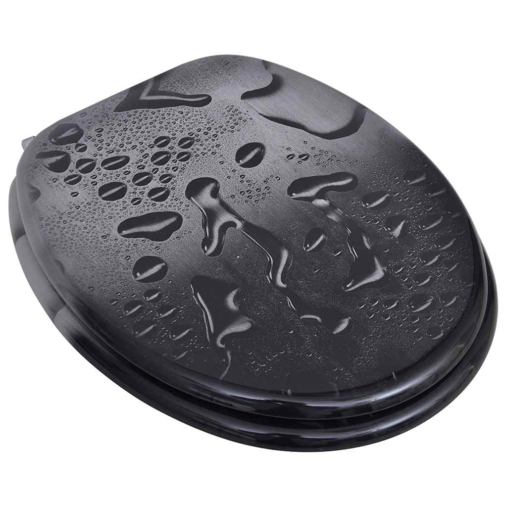 Asiento de inodoro Vidaxl de MDF con diseño de gota de agua