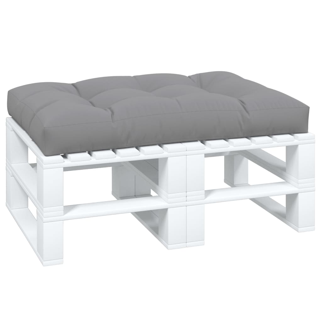 Cojín de palet Vidaxl 120 x 80 x 12 cm de tela gris