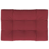 Vidaxl Pallet Cushion 120 x 80 x 12 cm de tela de vino rojo