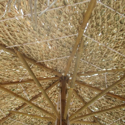 Vidaxl Parasol realizzato in bambù con tetto di foglie di banana 270 cm