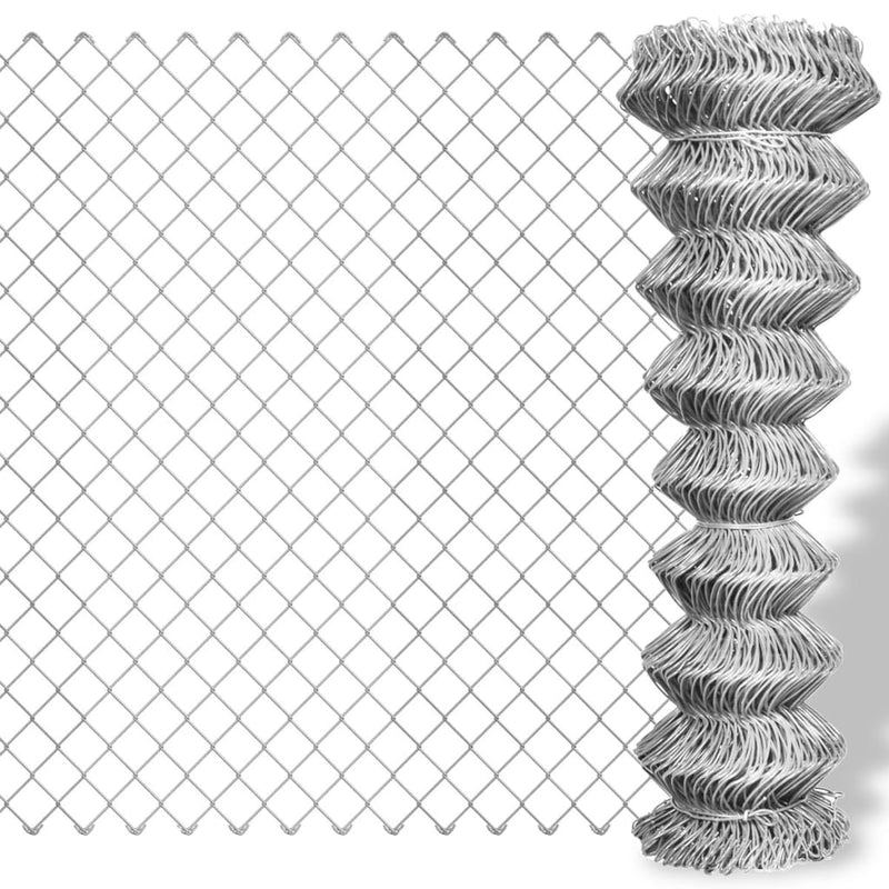 Vidaxl gaashek 15x1,5 m gegalvaniseerd staal zilverkleurig