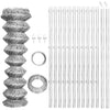 Vidaxl Mesh cerca con pilas de 25x1.5 M de acero galvanizado de color plateado