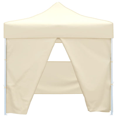 Tienda plegable Vidaxl con 4 paredes laterales 3x3 m de crema