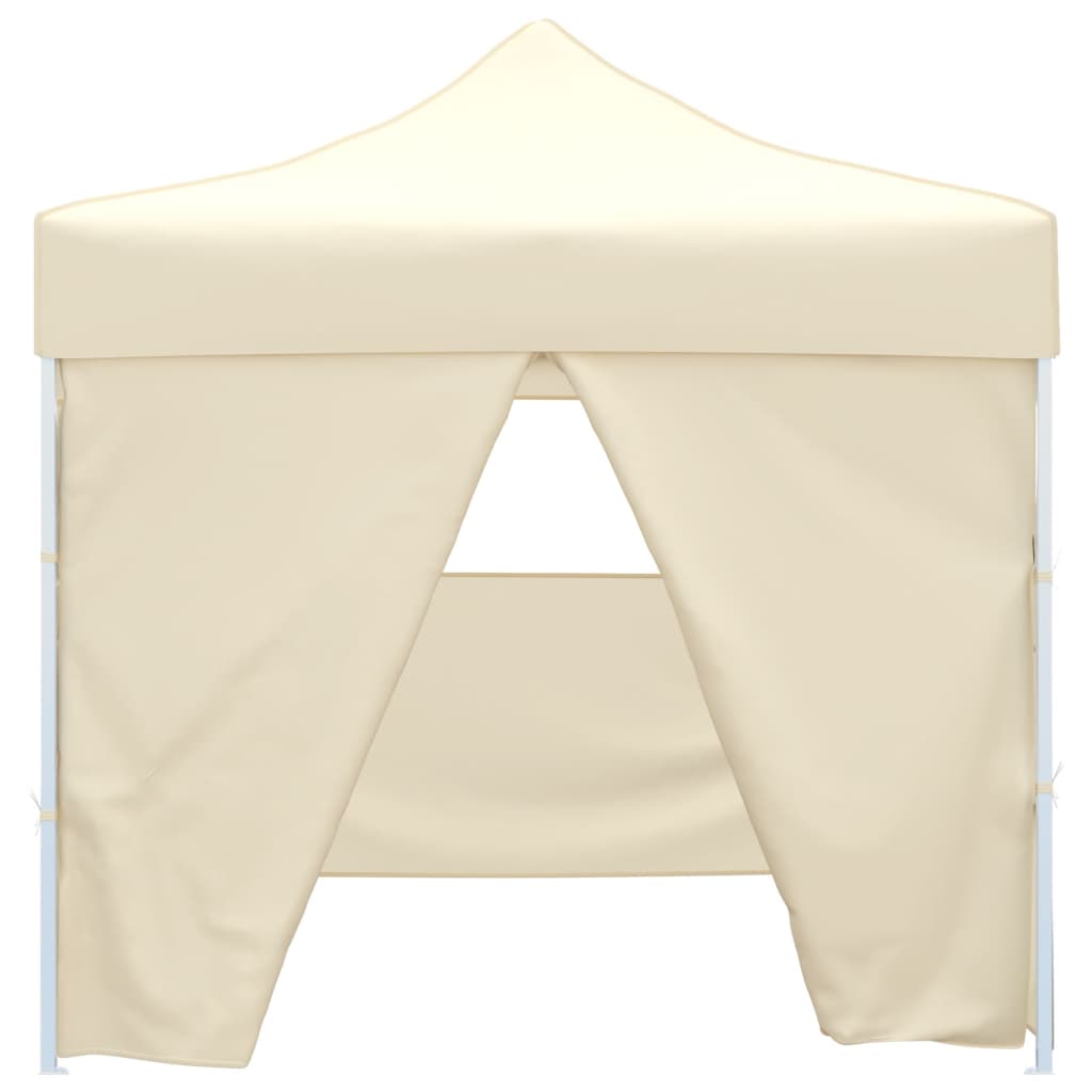 Tienda plegable Vidaxl con 4 paredes laterales 3x3 m de crema