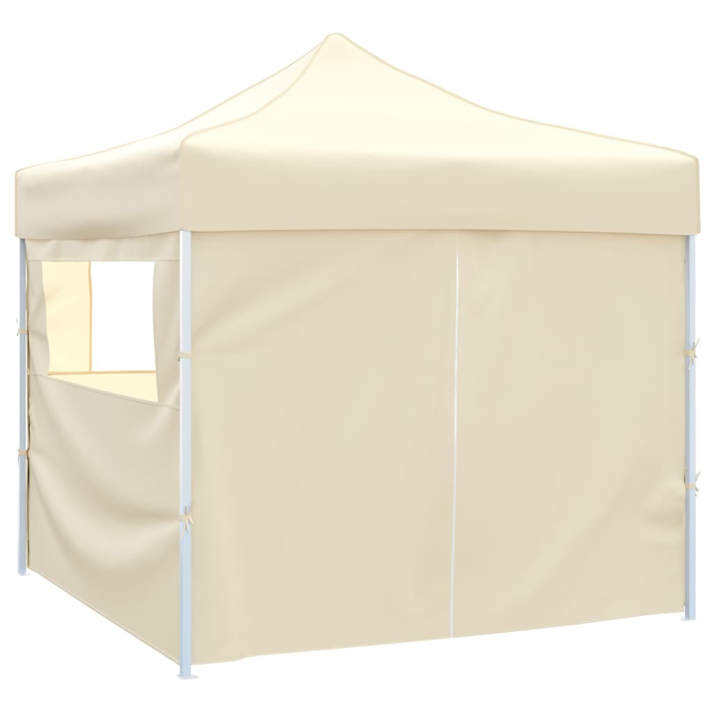Tienda plegable Vidaxl con 4 paredes laterales 3x3 m de crema