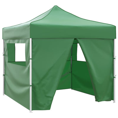 Tienda plegable Vidaxl con 4 paredes laterales de 3x3 m verde