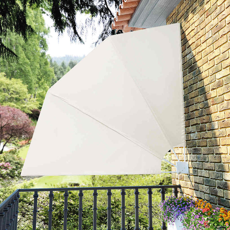 Vidaxx biombo de balcón plegable 210x210 cm crema