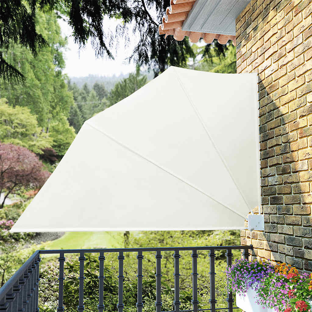 Vidaxx mampara de balcón plegable 160x240 cm crema