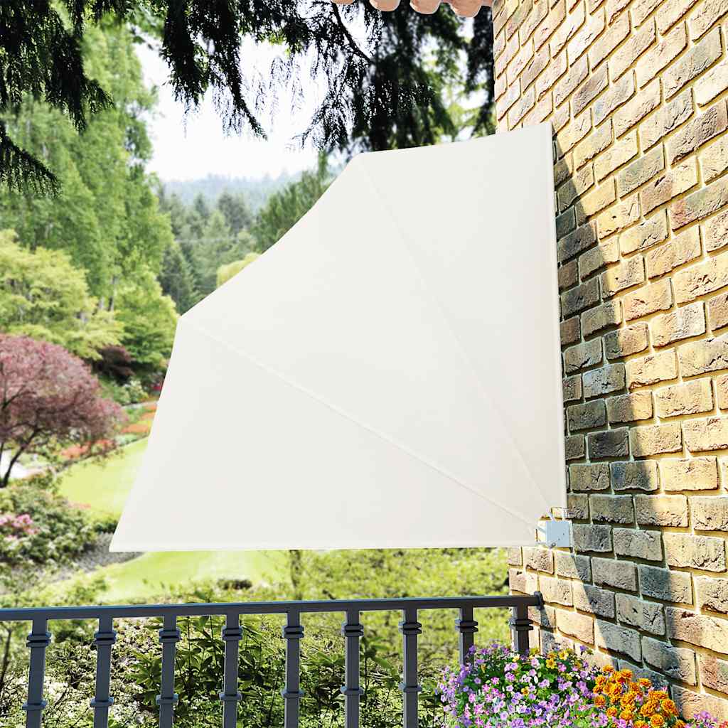 Vidaxl balkonscherm inklapbaar 140x140 cm crème