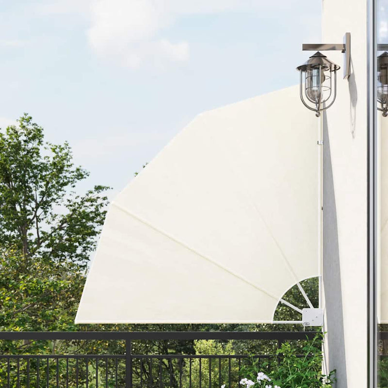 Vidaxx mampara de balcón plegable 140x140 cm crema