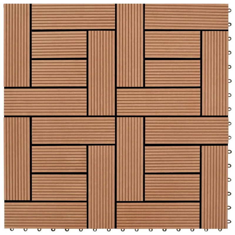Vidaxl Terrace piastrelle 11 pezzi 30 x 30 cm wpc 1 m2 marrone