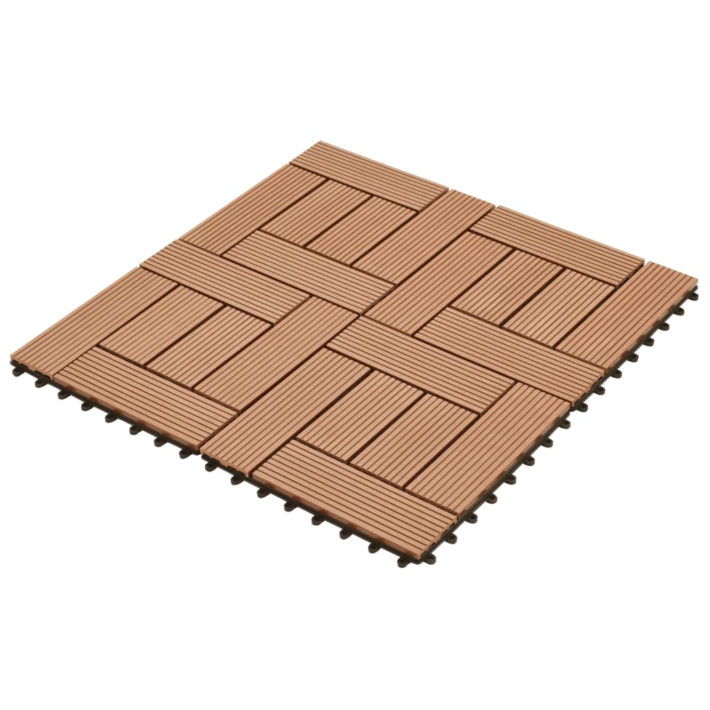 Vidaxl Terrace piastrelle 11 pezzi 30 x 30 cm wpc 1 m2 marrone