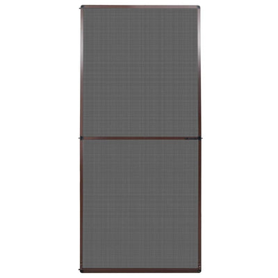 Puerta de pantalla Vidaxl con bisagras de 100x215 cm marrón