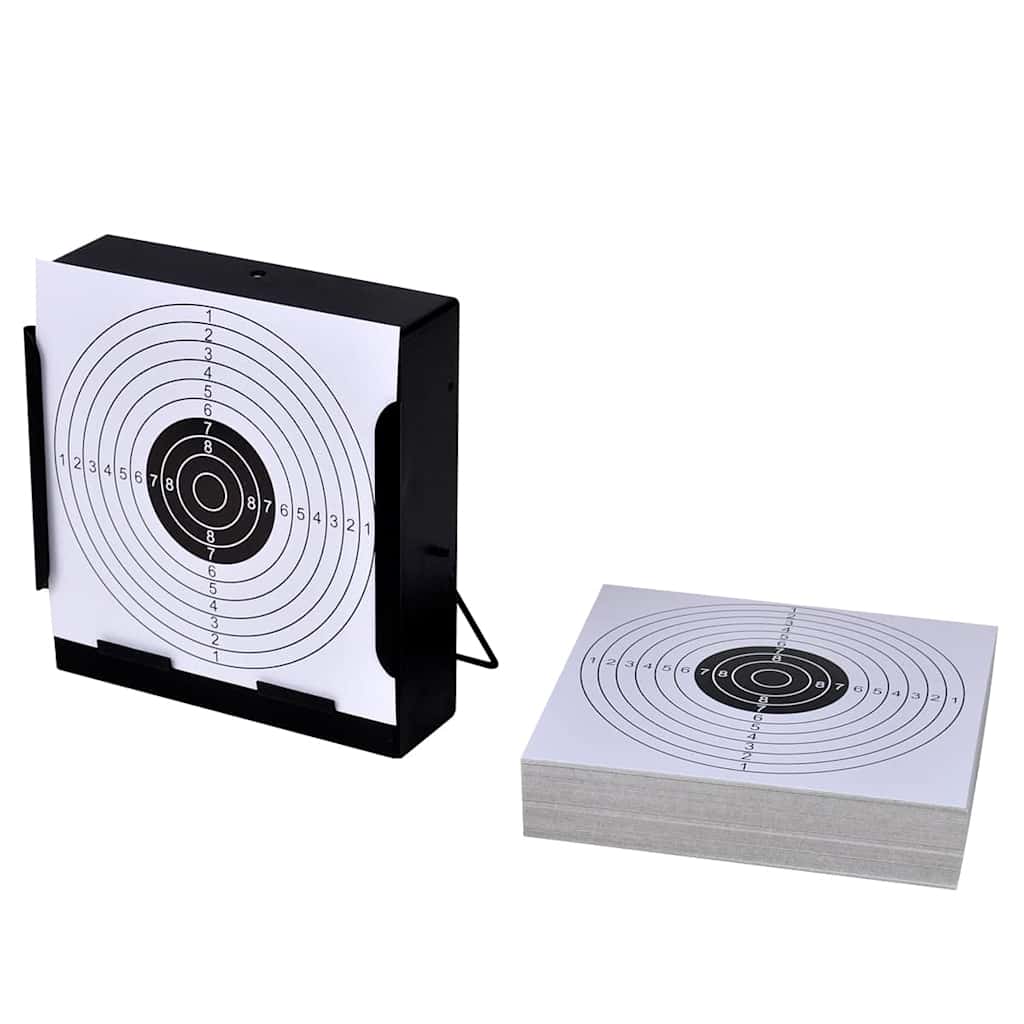 Vidaxl Shooting Armade quadrato con 100 bersagli di carta 14 cm