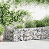 Plantador de gabión Vidaxl Benk 180x90x50 cm de acero galvanizado