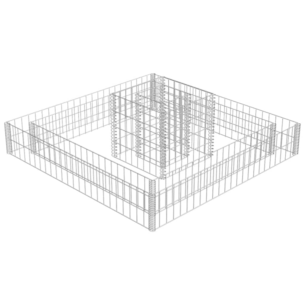 Vidaxl Gabion Planning Box 120x120x20 cm de acero galvanizado