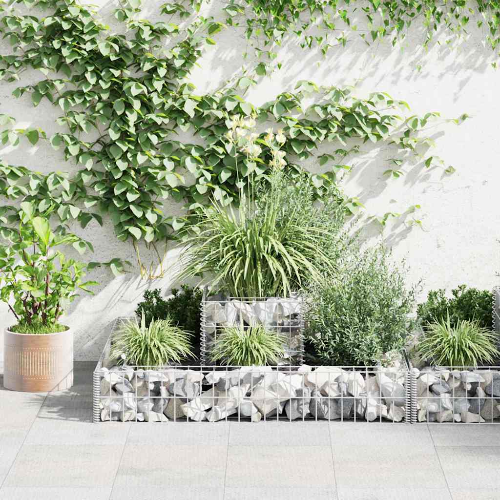 Vidaxl Gabion Planning Box 120x120x20 cm de acero galvanizado