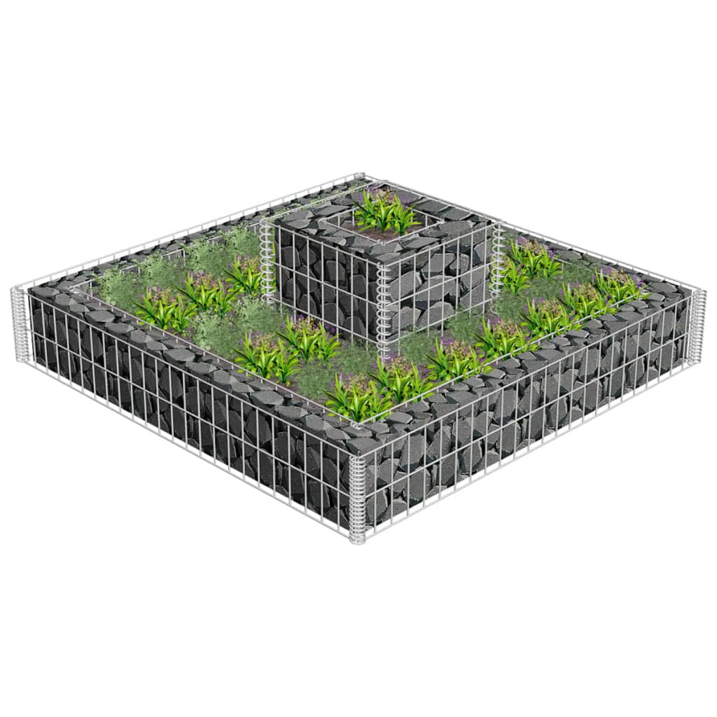 Vidaxl Gabion Planning Box 120x120x20 cm Acciaio zincato