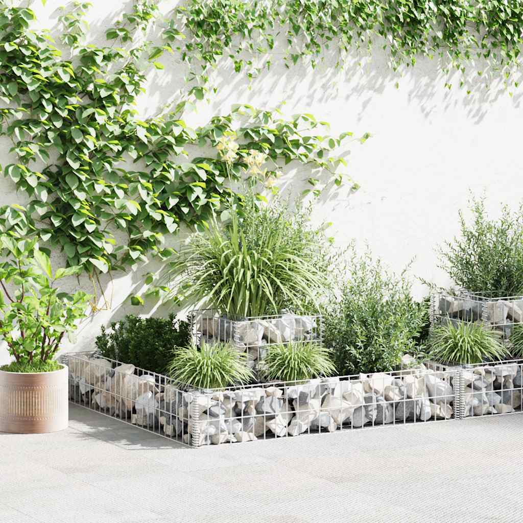 Vidaxl Gabion Planning Box 120x120x20 cm de acero galvanizado