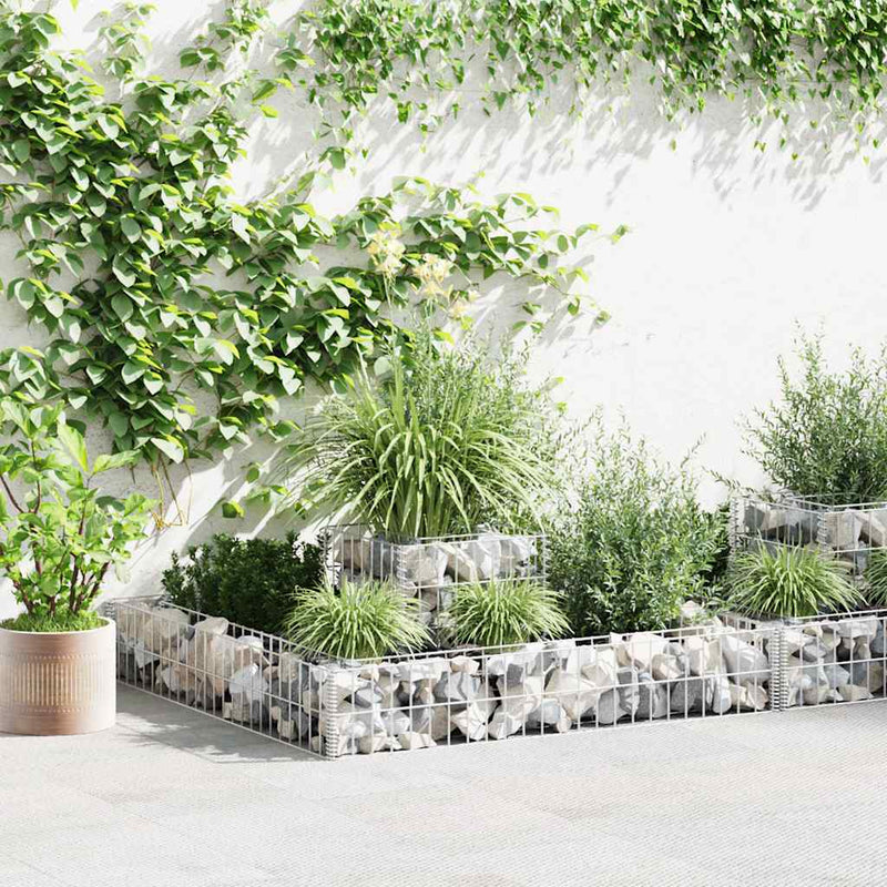 Vidaxl Gabion Planning Box 120x120x20 cm Acciaio zincato