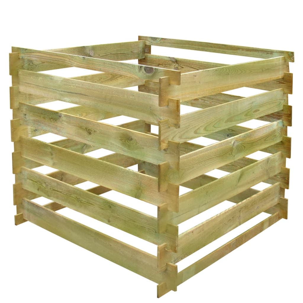 Vidaxl Compost Bin Gelat Square 0.54 m³ de madera