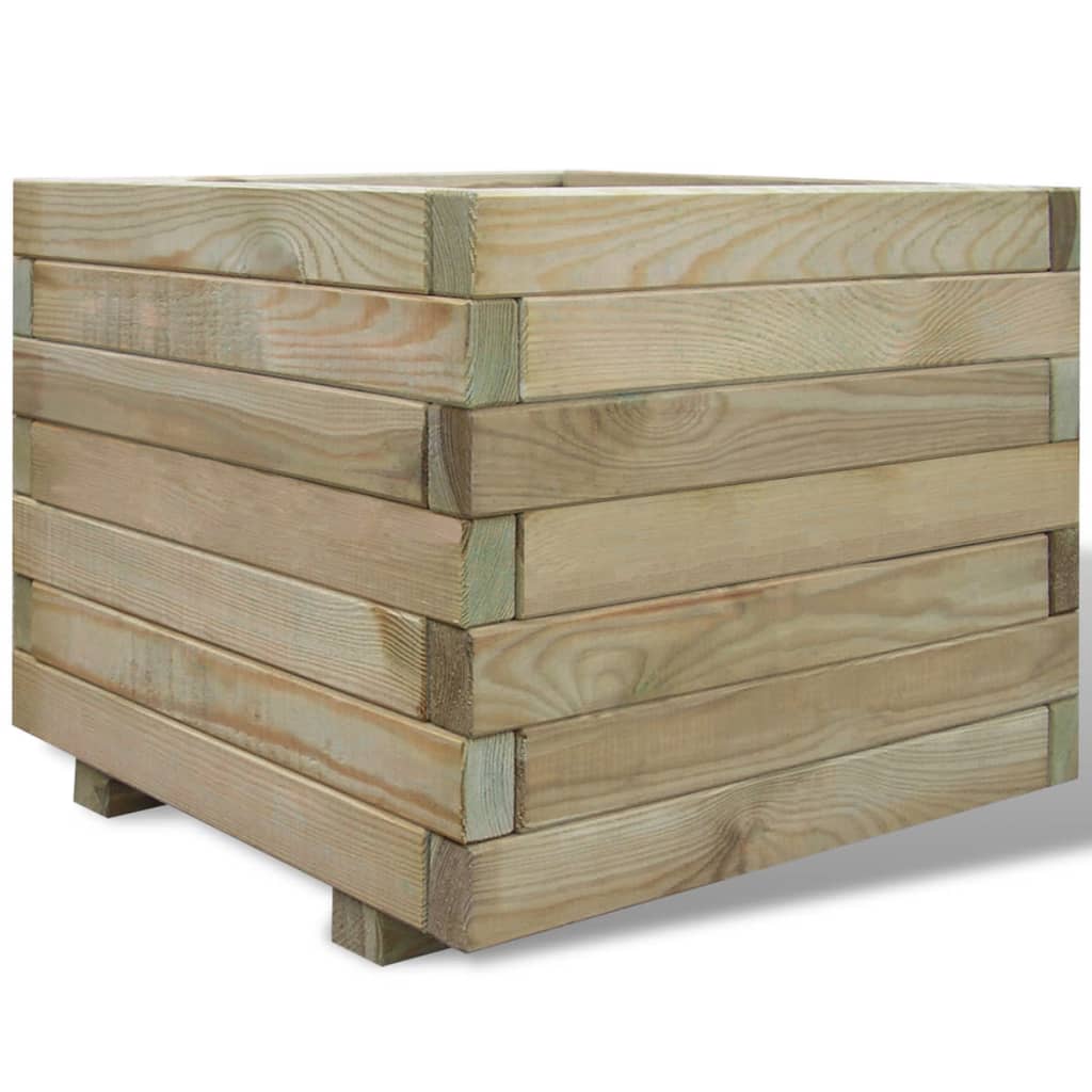 Vidaxl Planning Box Square 50x50x40 cm de madera