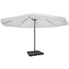 Vidaxl Parasol con alluminio di base portatile (bianco)