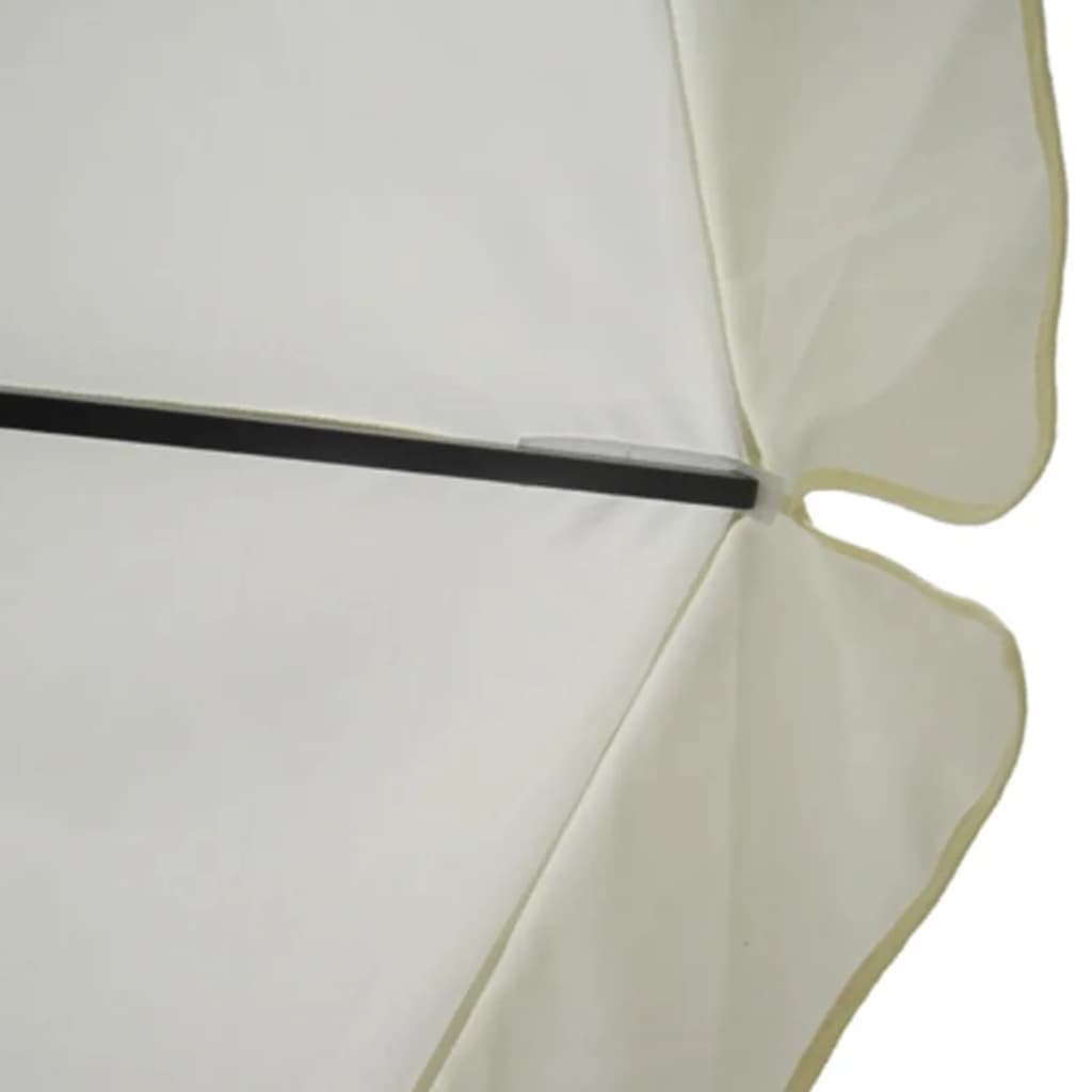 Vidaxl Parasol con alluminio di base portatile (bianco)