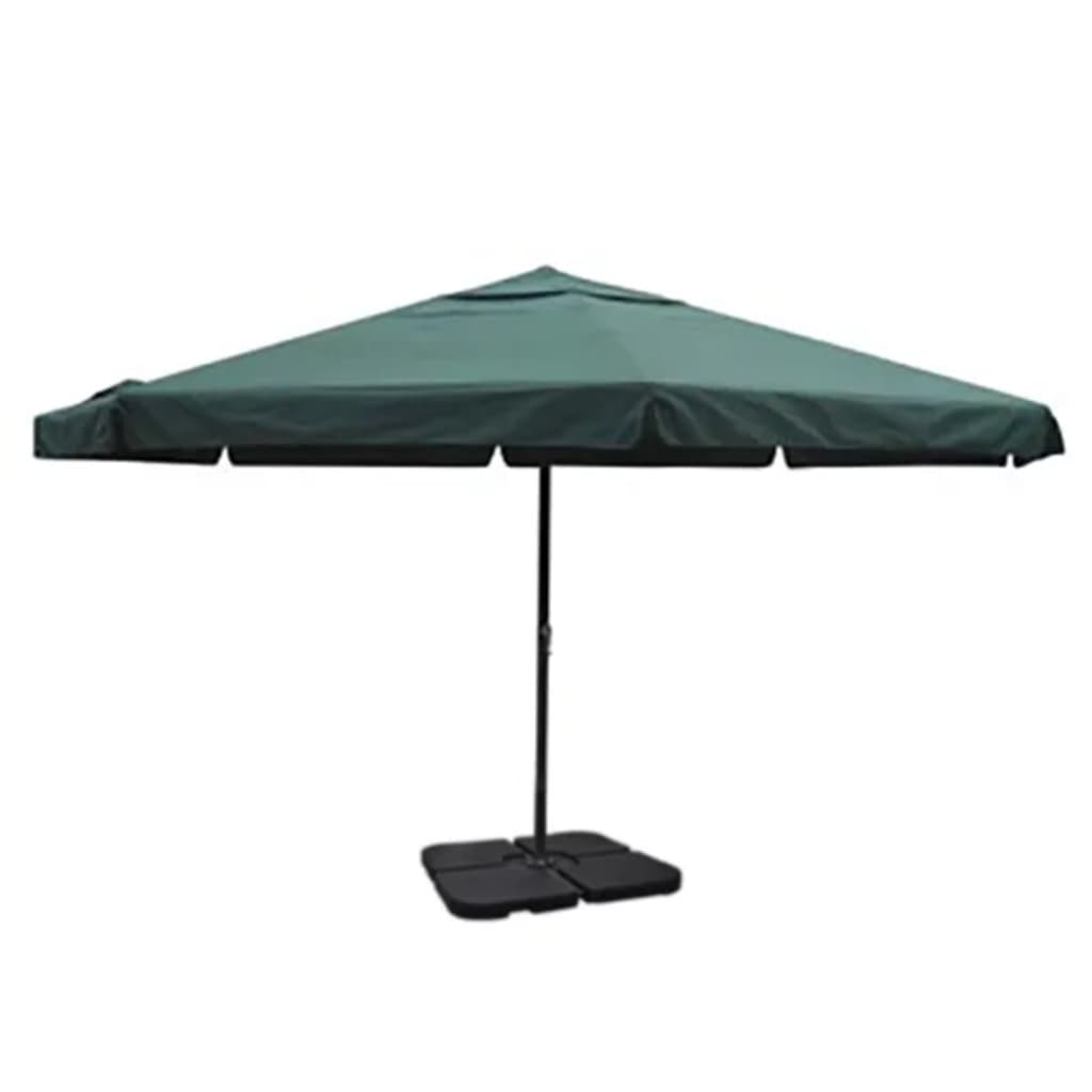 VidaXL Parasol met draagbare voet aluminium (groen)