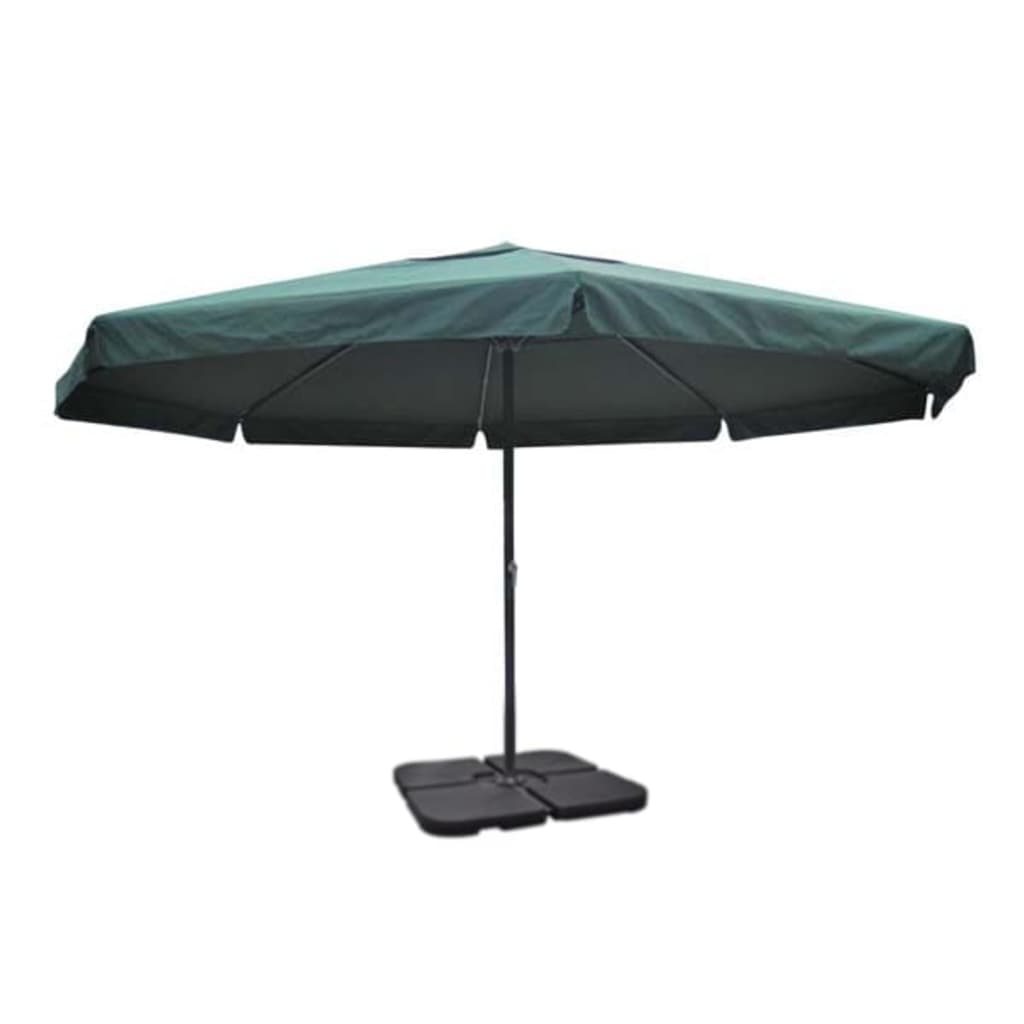 VidaXL Parasol met draagbare voet aluminium (groen)