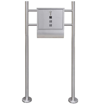 Vidaxl Letterbox su standard in acciaio inossidabile
