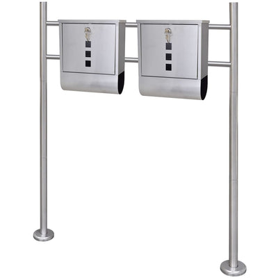 Vidaxl Double Betpletbox en Standard de acero inoxidable