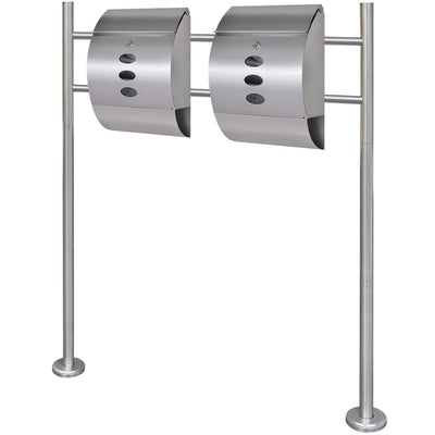 Vidaxl Double Betpletbox en Standard de acero inoxidable