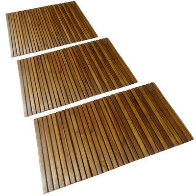 Vidaxl Bathmat acaciahout 80 x 50 cm 3 pezzi