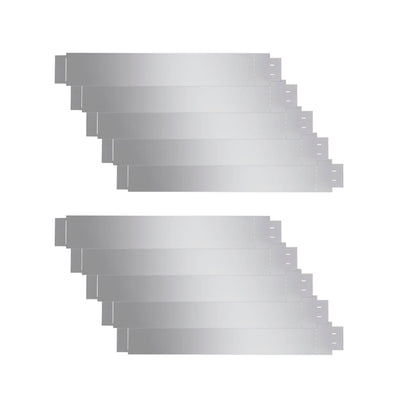Vidaxl 10 ST Grassboard Flexible 100x14 cm Acciaio zincato