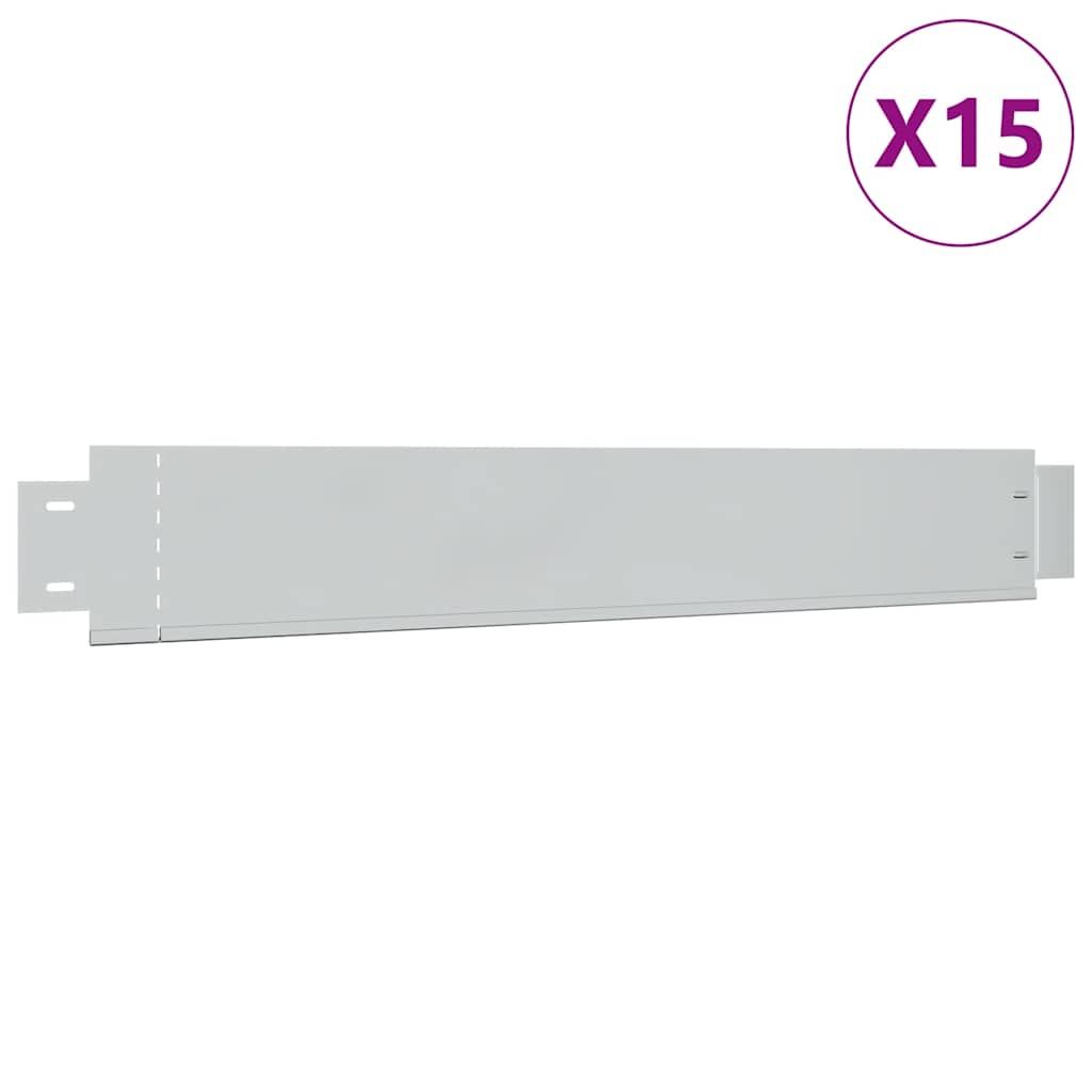 Vidaxl 15 st grasboord flexibel 100x14 cm gegalvaniseerd staal