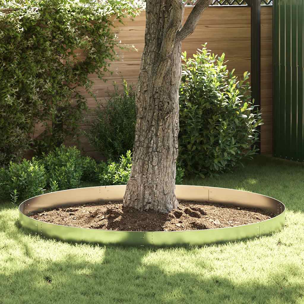 Vidaxl 15 st grasboord flexibel 100x14 cm gegalvaniseerd staal