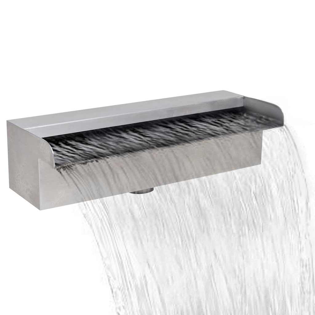 Vidaxl piscina agua otoño rectangular de 30 cm de acero inoxidable