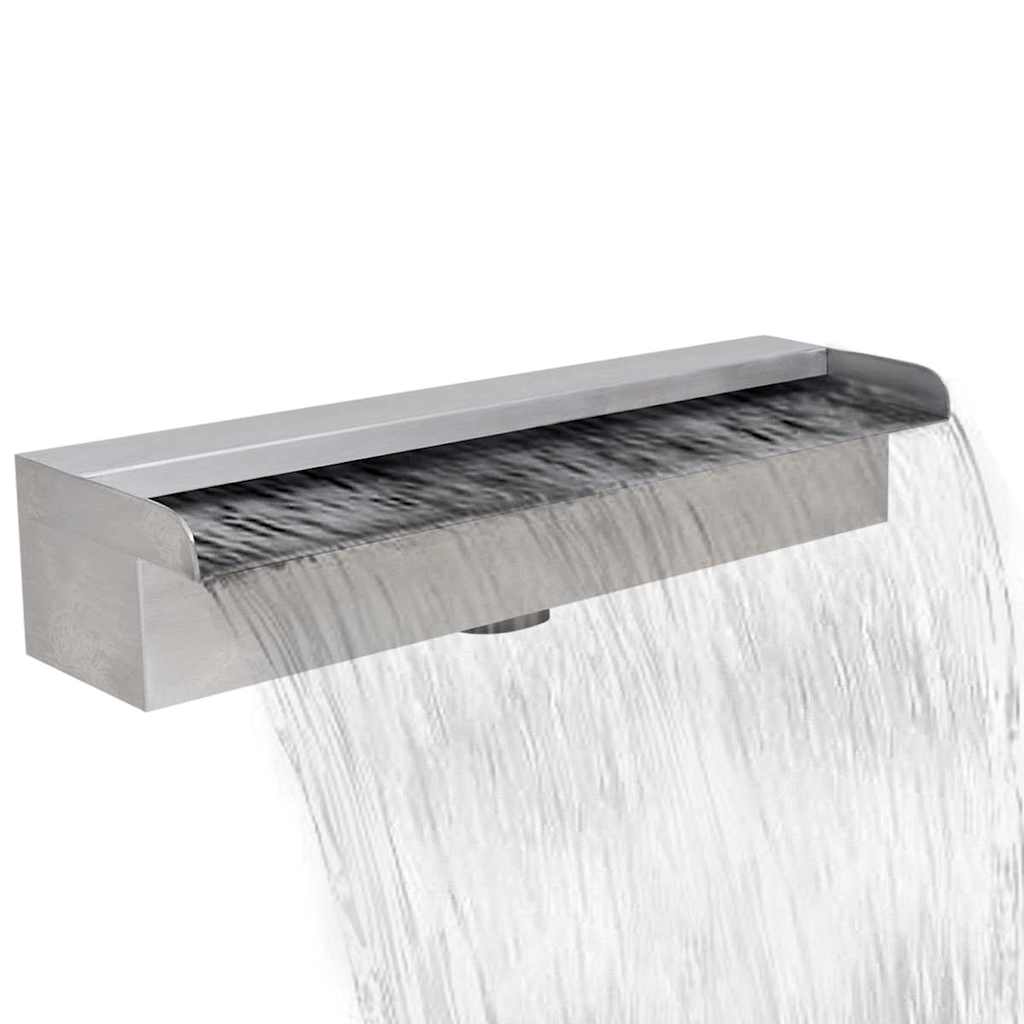 Vidaxl piscina agua otoño rectangular 45 cm de acero inoxidable