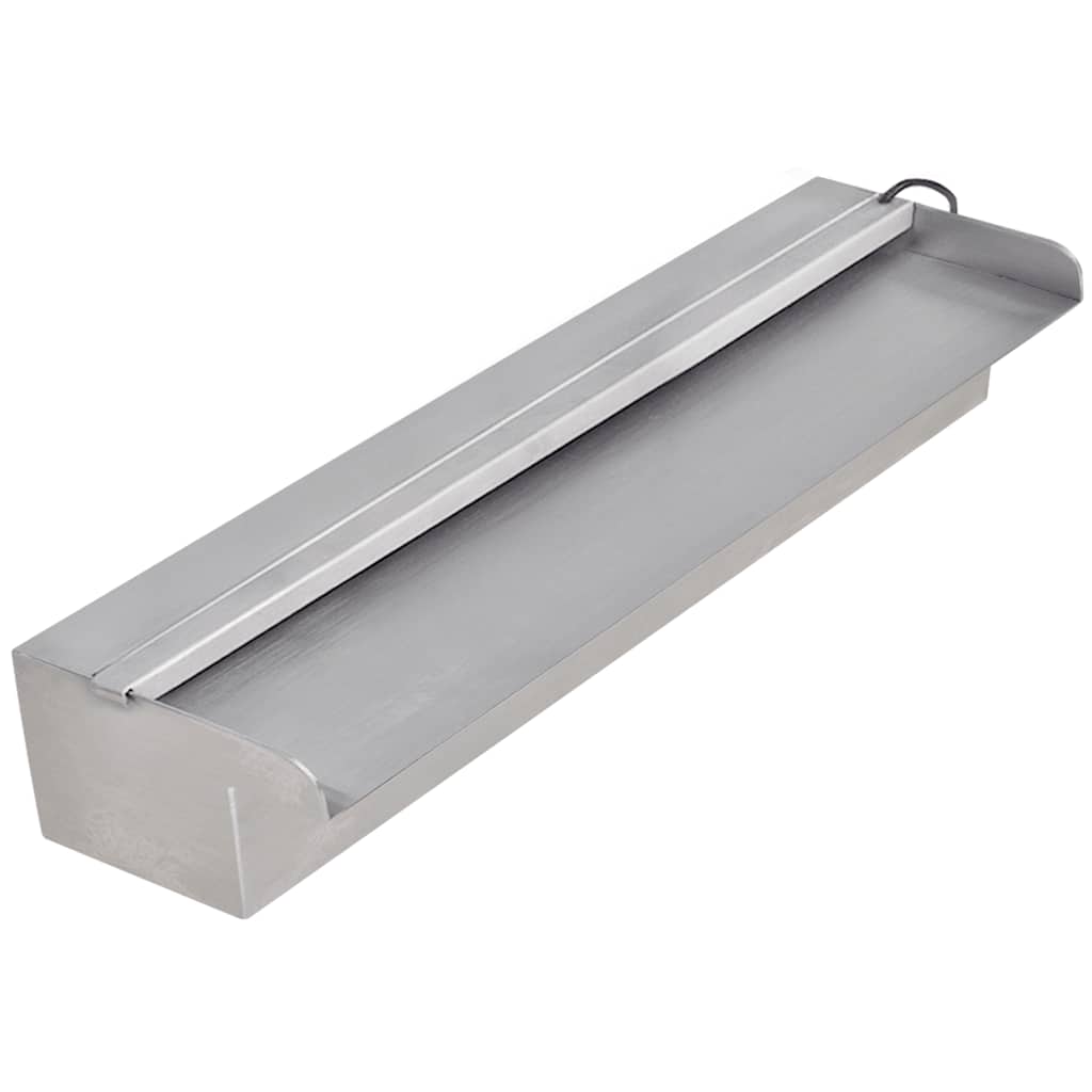 Vidaxl Cascada de piscina con LED Rectangular 45 cm de acero inoxidable