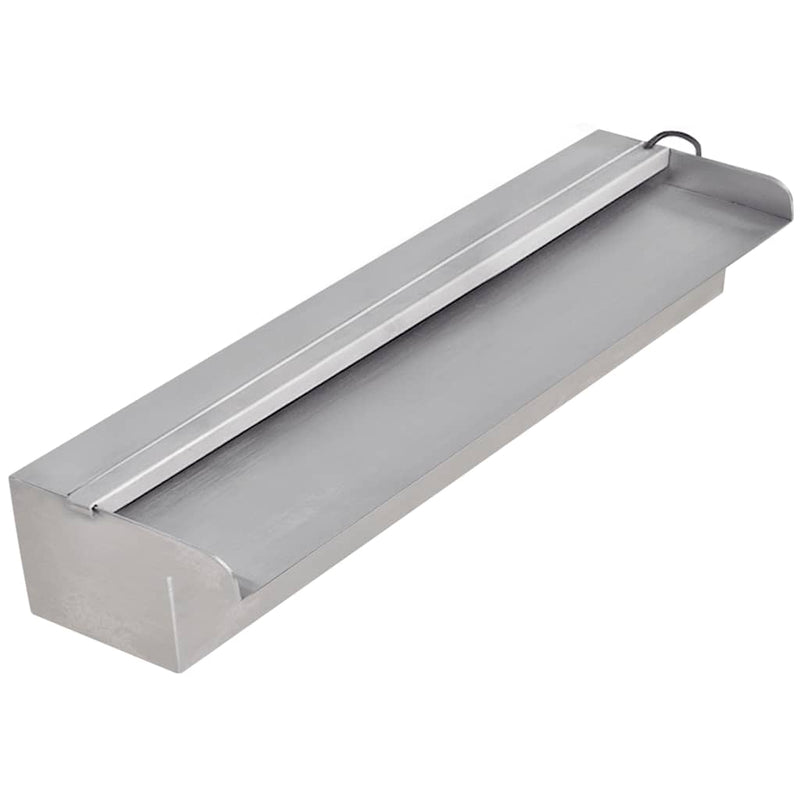 Vidaxl piscina a cascata con LED rettangolare in acciaio inossidabile da 45 cm
