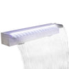 Cascada de la piscina de Vidaxl con LED rectangular de 60 cm de acero inoxidable